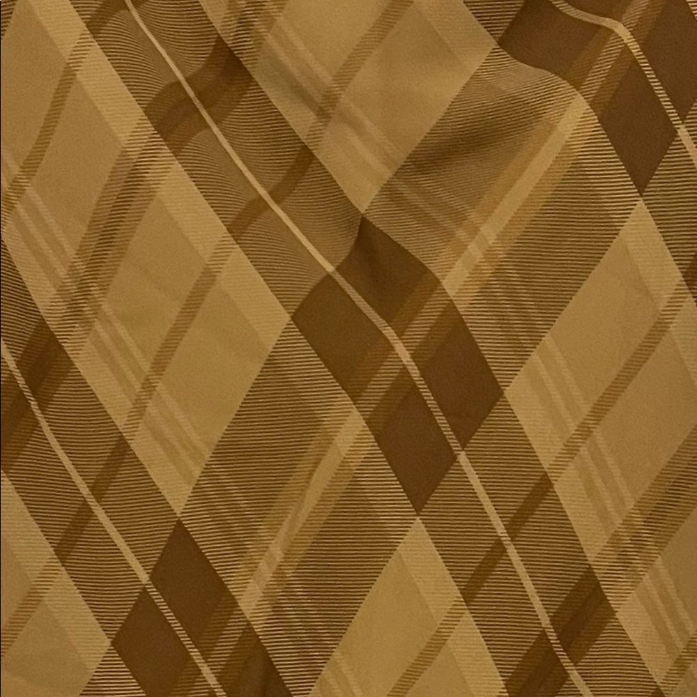 Lauren Ralph Lauren M Women 100% Silk Brown Plaid Skirt Light and Airy New - Picture 3 of 14